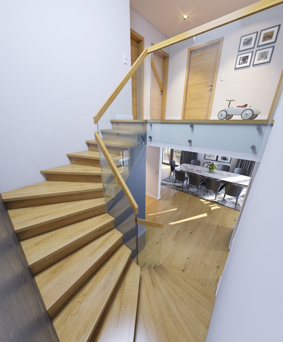 W18 Comb stairs - Chudzinski Stairs - Wooden Stairs Manufacturer