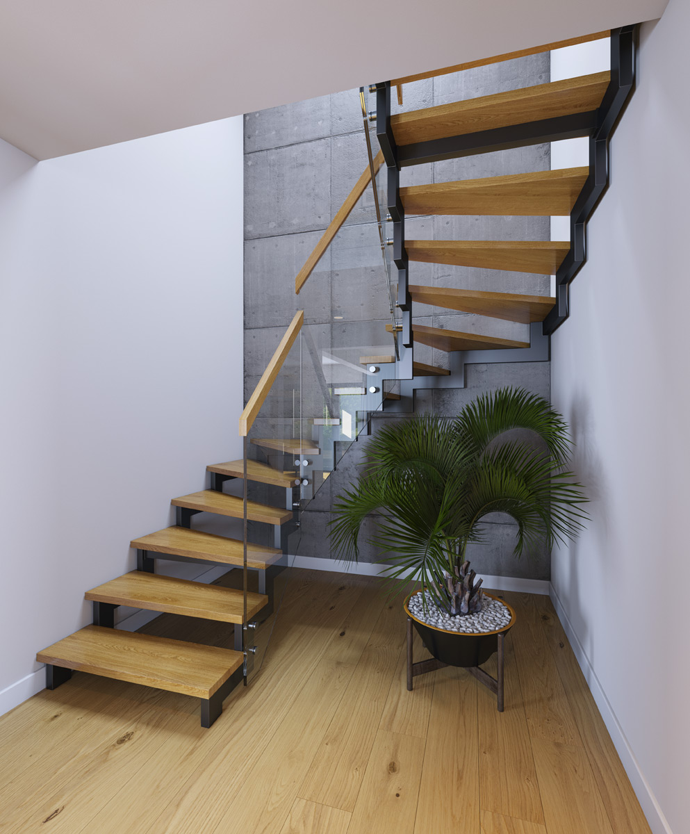 W30 Stairs on metal construction - Chudziński Stairs